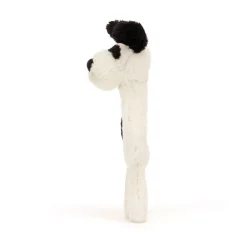 Hot Bashful Black & Cream Puppy Ring Rattle
