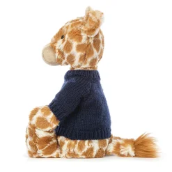 Clearance Bashful Giraffe with Personalised Navy Jumper