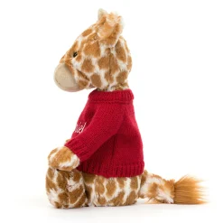 Hot Bashful Giraffe with Personalised Red Jumper
