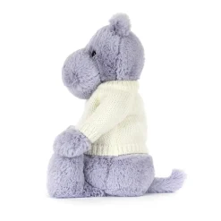 New Bashful Hippo with Personalised Cream Jumper