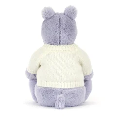 New Bashful Hippo with Personalised Cream Jumper