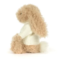 Sale Bashful Luxe Bunny Curly with Personalised Cream Jumper
