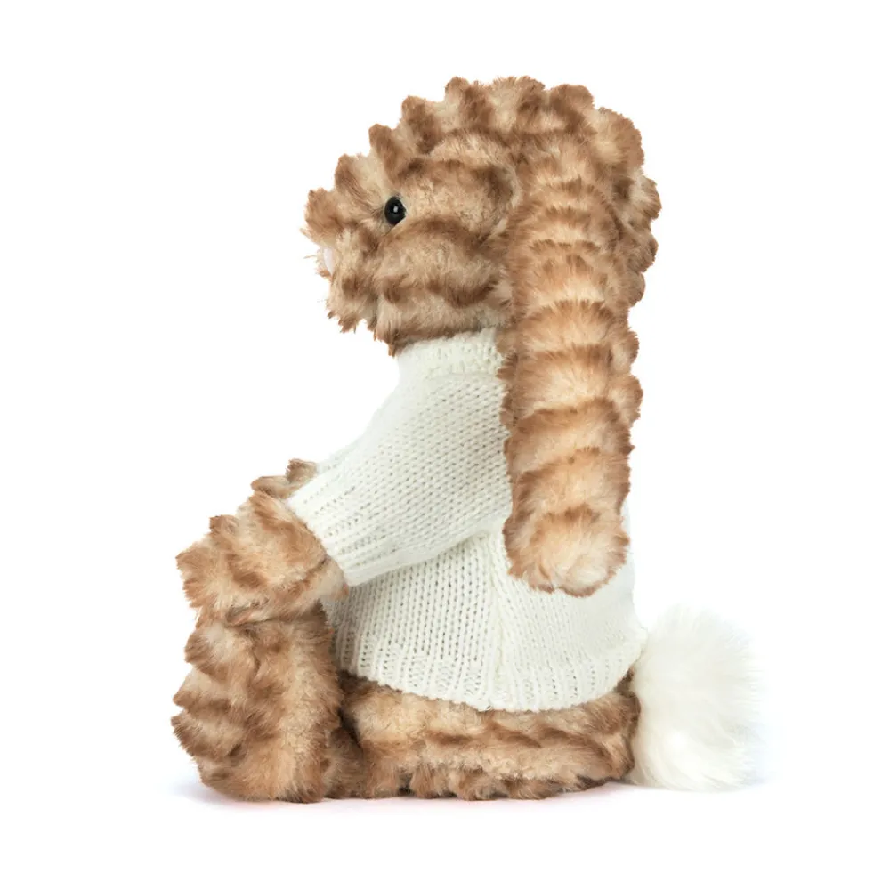 Online Bashful Luxe Bunny Juniper with Personalised Cream Jumper