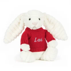 Sale Bashful Luxe Bunny Nimbus with Personalised Red Jumper
