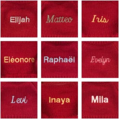 Best Bashful Luxe Bunny Rosa with Personalised Red Jumper