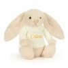 Outlet Bashful Luxe Bunny Willow with Personalised Cream Jumper