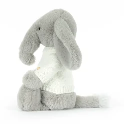 Clearance Bashful Luxe Elephant Thuddeus with Personalised Cream Jumper