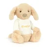 Clearance Bashful Luxe Puppy Orlando with Personalised Cream Jumper