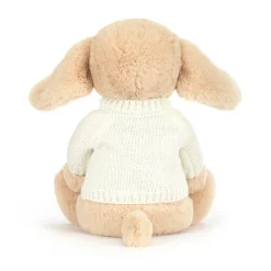Clearance Bashful Luxe Puppy Orlando with Personalised Cream Jumper