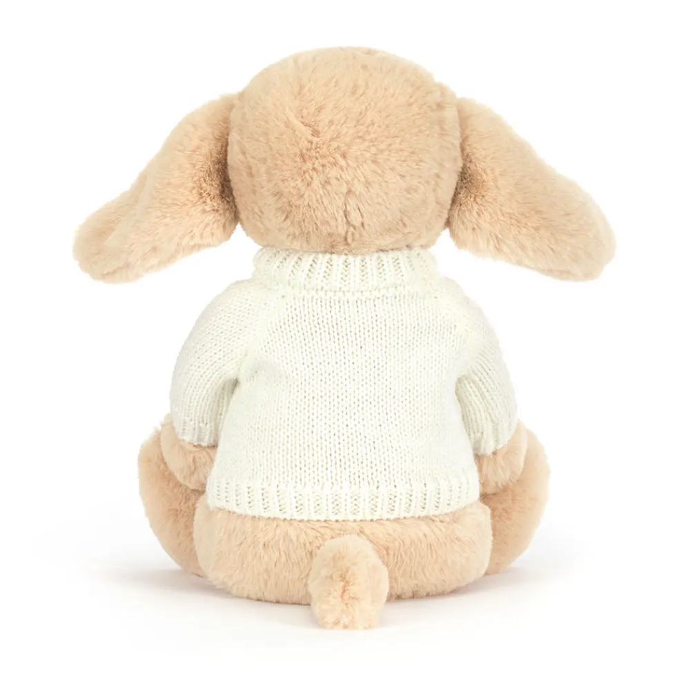 Clearance Bashful Luxe Puppy Orlando with Personalised Cream Jumper