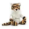 Hot Bashful Tiger with Personalised Cream Jumper