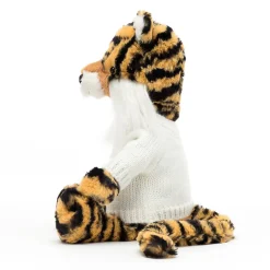 Hot Bashful Tiger with Personalised Cream Jumper