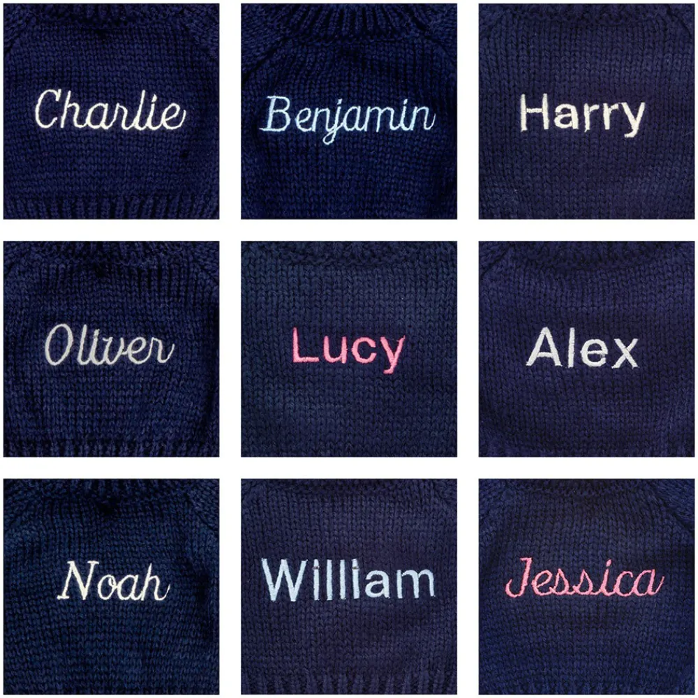 Online Bashful Tiger with Personalised Navy Jumper