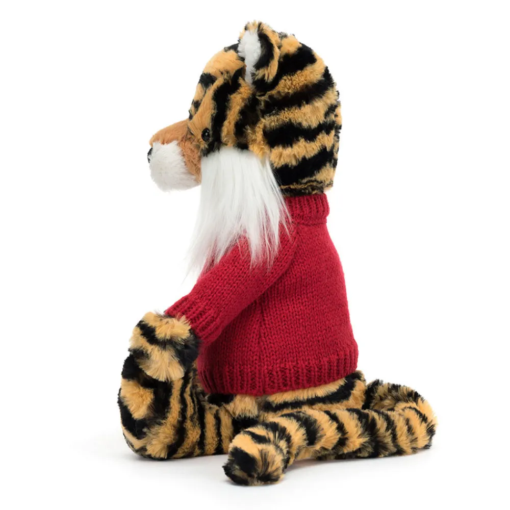 Hot Bashful Tiger with Personalised Red Jumper