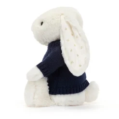 New Bashful Twinkle Bunny with Personalised Navy Jumper