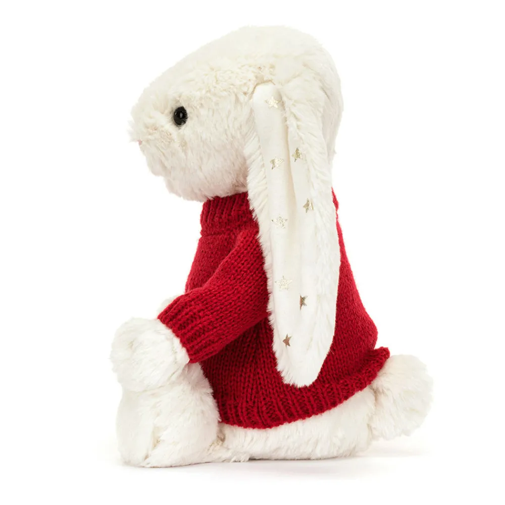Outlet Bashful Twinkle Bunny with Personalised Red Jumper