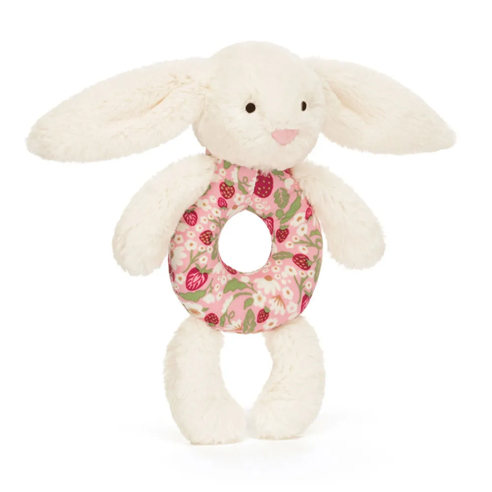 Clearance Blossom Cream Bunny 'Berry' Ring Rattle