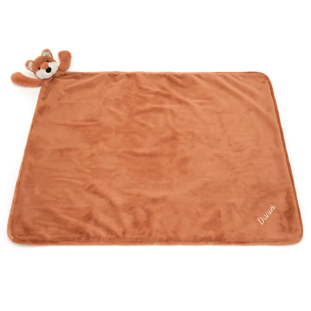 Discount Personalised Bashful Fox Cub Blankie