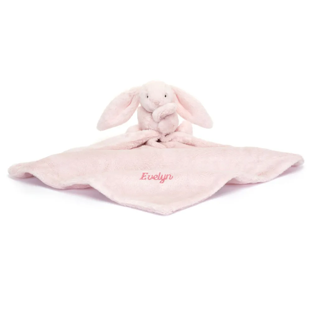 New Personalised Bashful Pink Bunny Soother