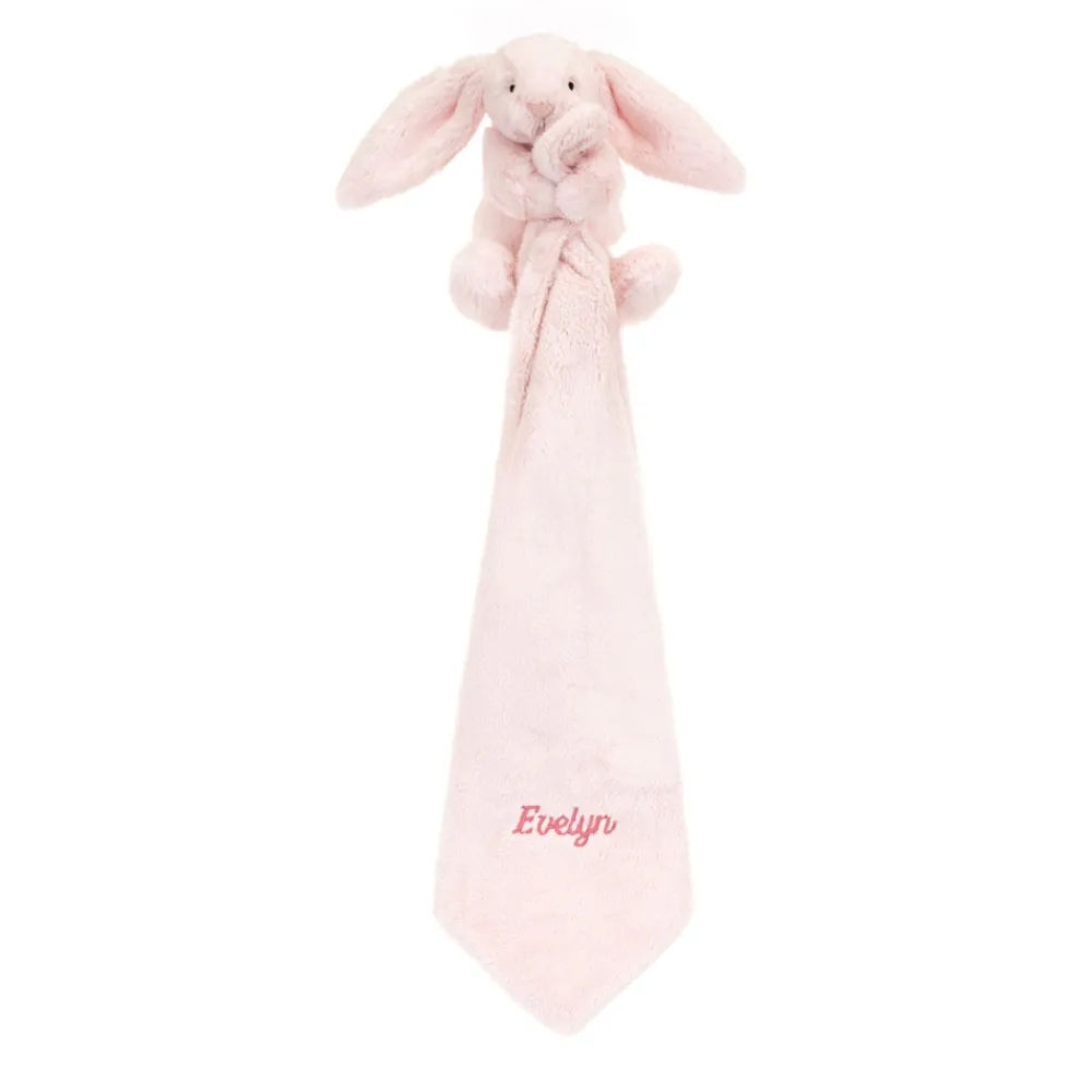New Personalised Bashful Pink Bunny Soother