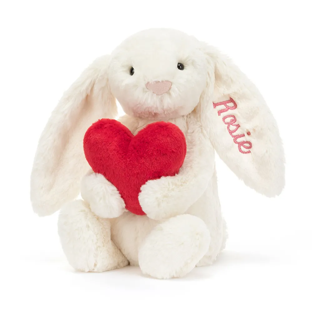 Clearance Personalised Bashful Red Love Heart Bunny Medium