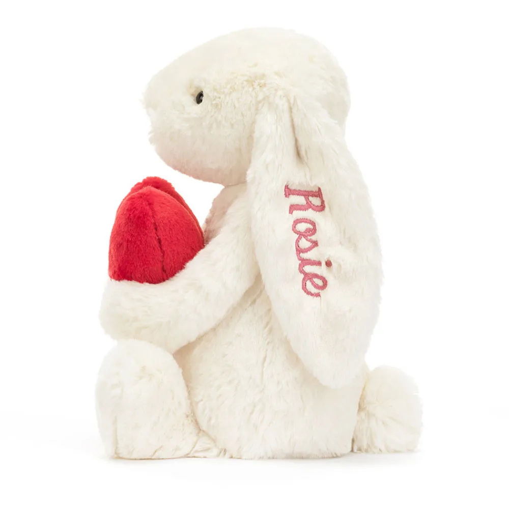 Clearance Personalised Bashful Red Love Heart Bunny Medium
