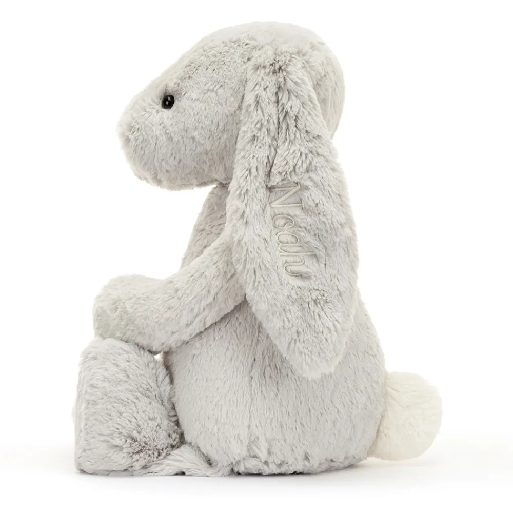 Outlet Personalised Bashful Silver Bunny Huge