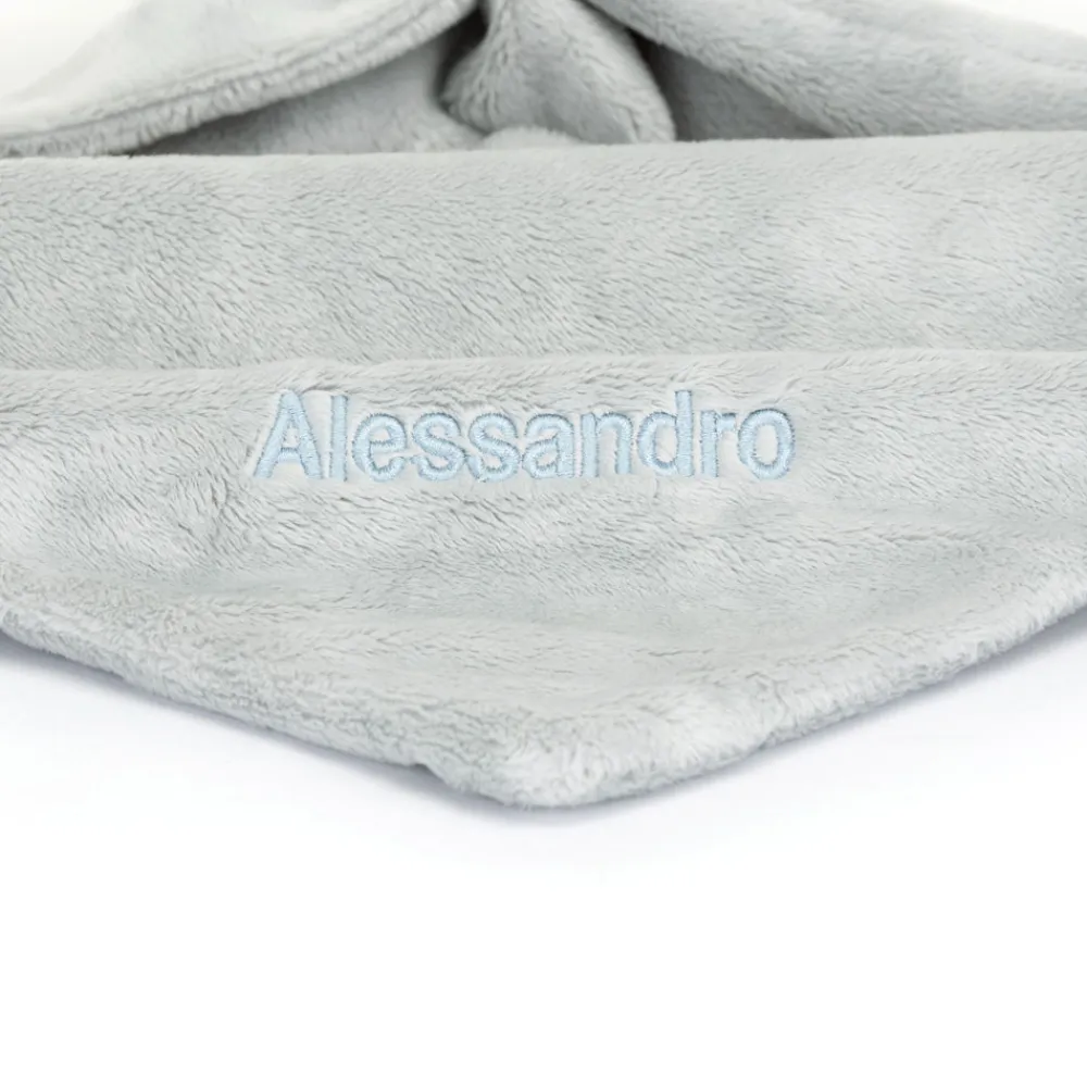 Online Personalised Bashful Silver Bunny Soother