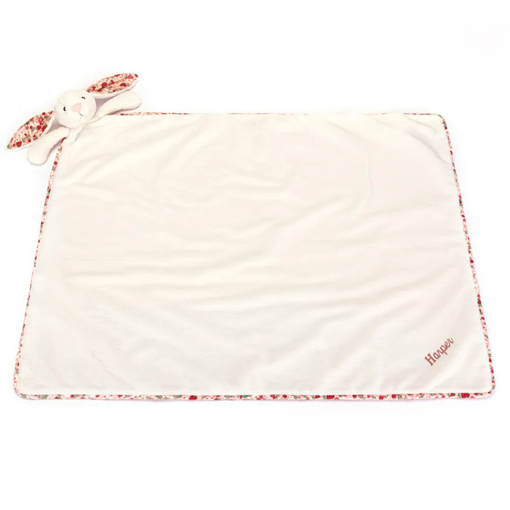 Best Personalised Blossom Cream Bunny 'Berry' Blankie